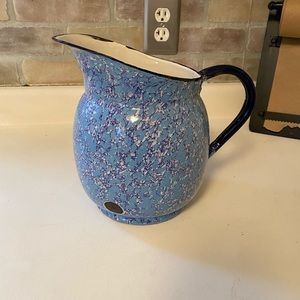 Vintage Enamel Ware Pitcher